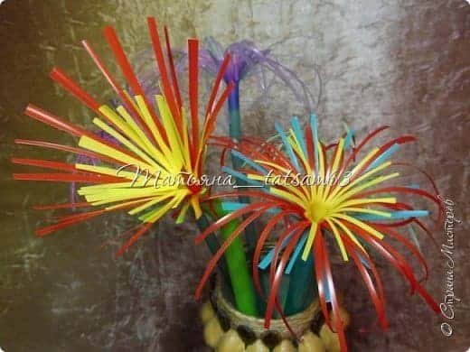 Fireworks Flower from Plastic Tubes 36