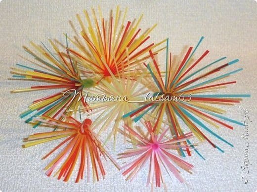 Fireworks Flower from Plastic Tubes 45
