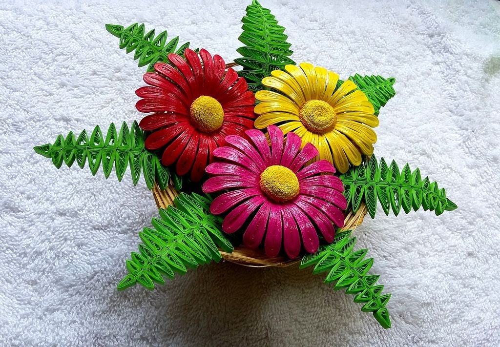 Quilling Flower Basket 66