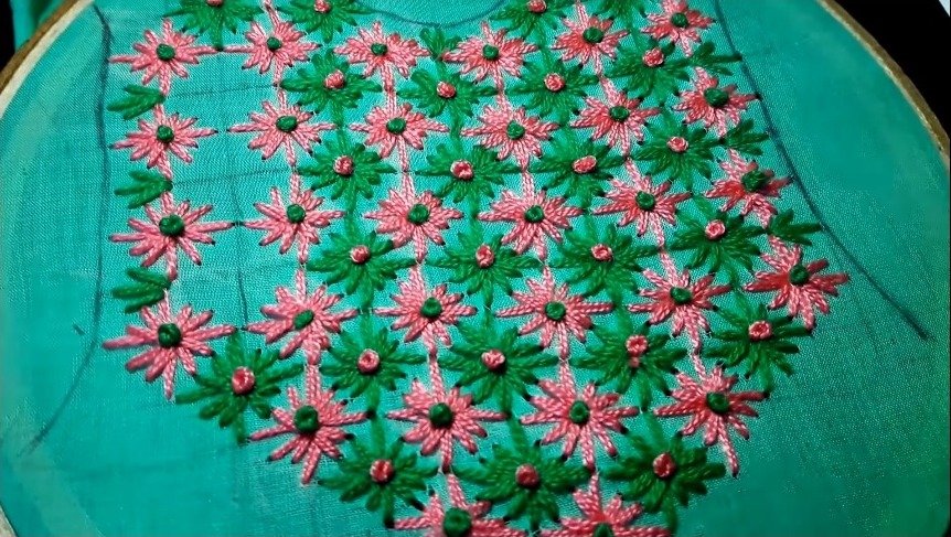 hand embroidery for kurti 2