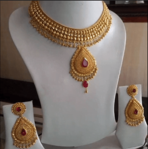 Gold Necklace Set Designs 6