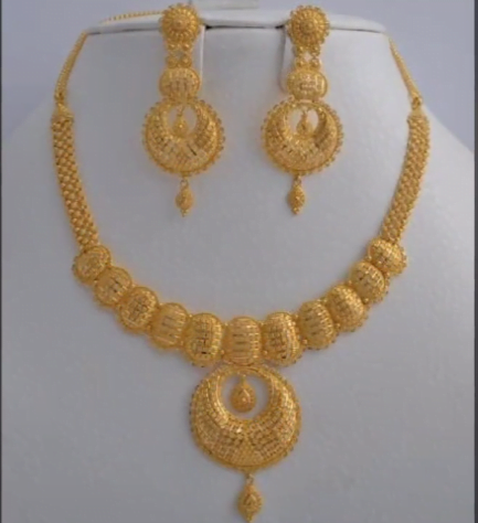 Gold Necklace Set Designs 7