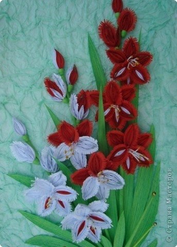 Quilling Gladiolus Flower 5