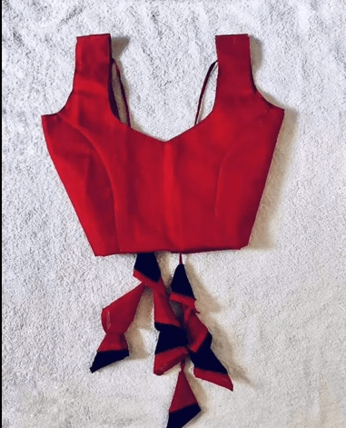 Red Blouse Neck Designs Ideas 20