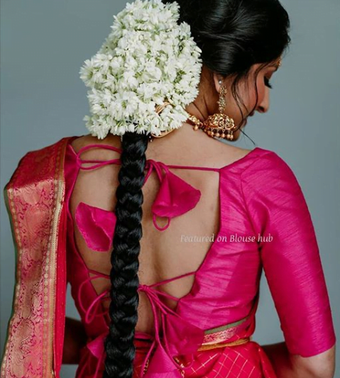 Saree Blouse Back Neck Designs 14