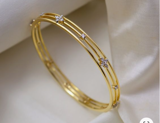 Gold Stone Bangle Design 5