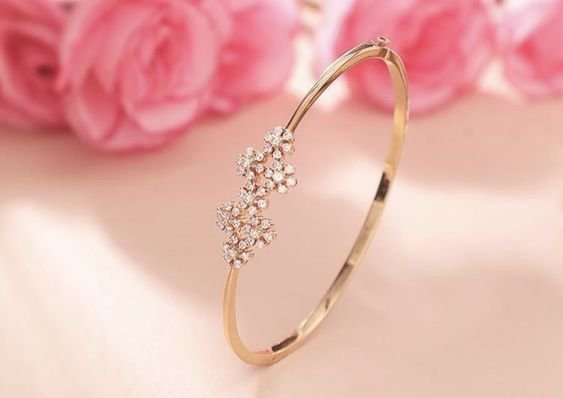 Gold Stone Bangle Design 7