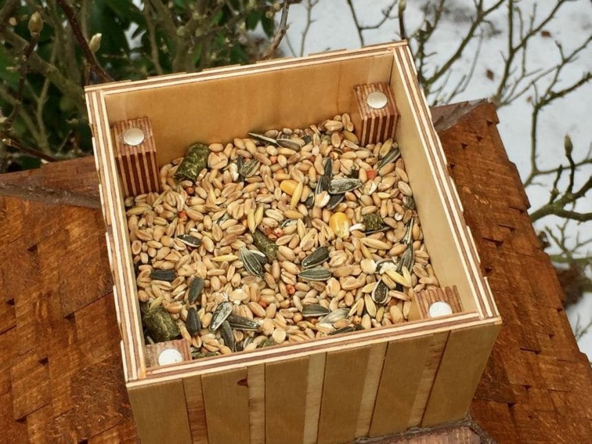 Wooden Bird Feeder 152