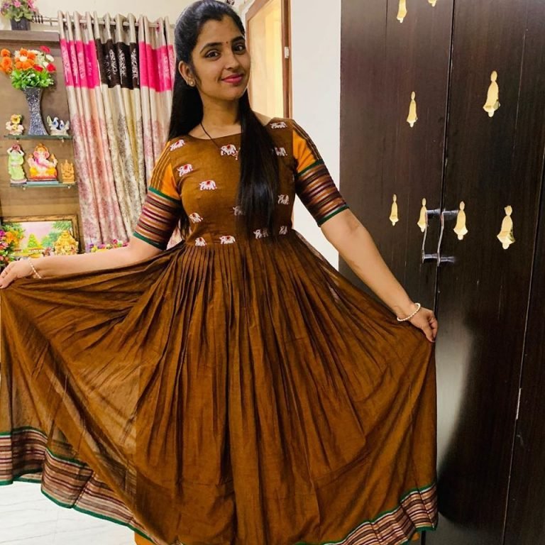 Convert Silk Saree into New Dress Designs 10