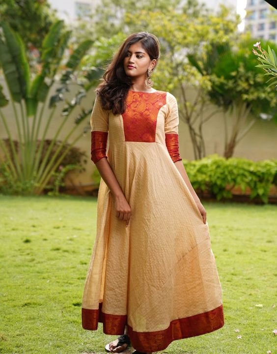 Convert Silk Saree into New Dress Designs 17