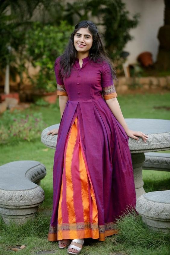 Convert Silk Saree into New Dress Designs 20