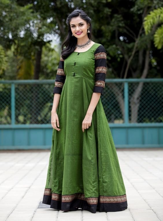 Convert Silk Saree into New Dress Designs 4