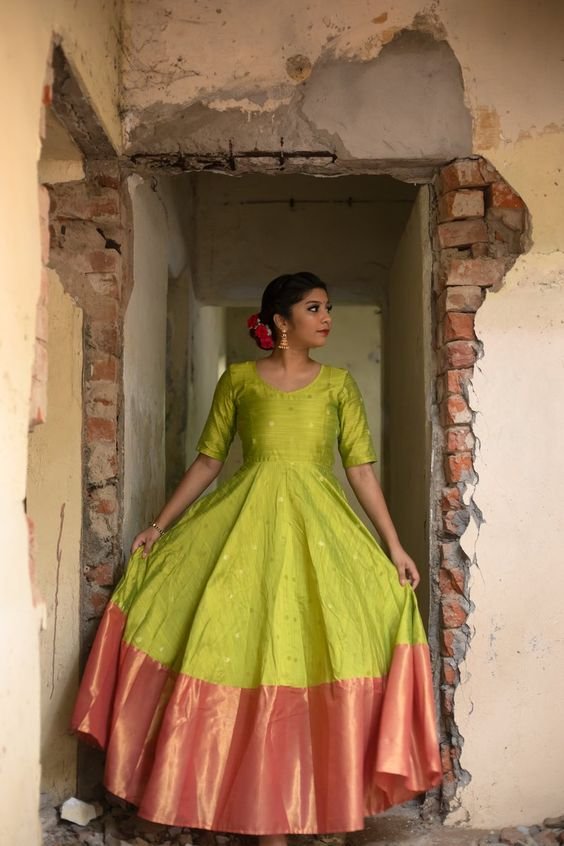 Convert Silk Saree into New Dress Designs 8