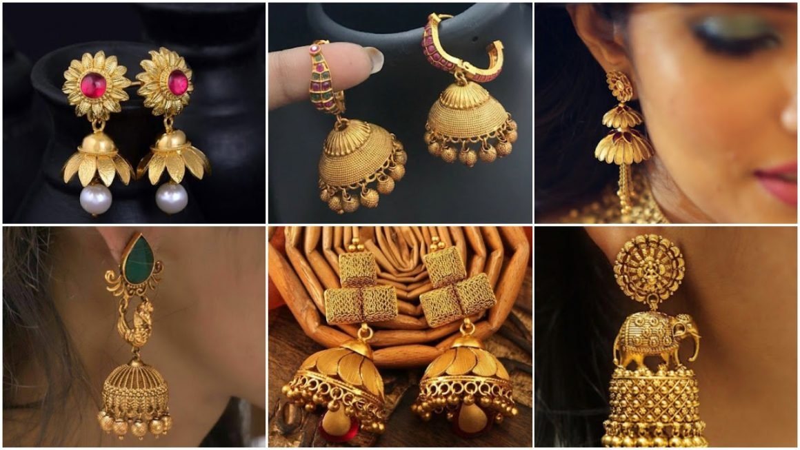 Gold Jhumka Earring Designs 2022