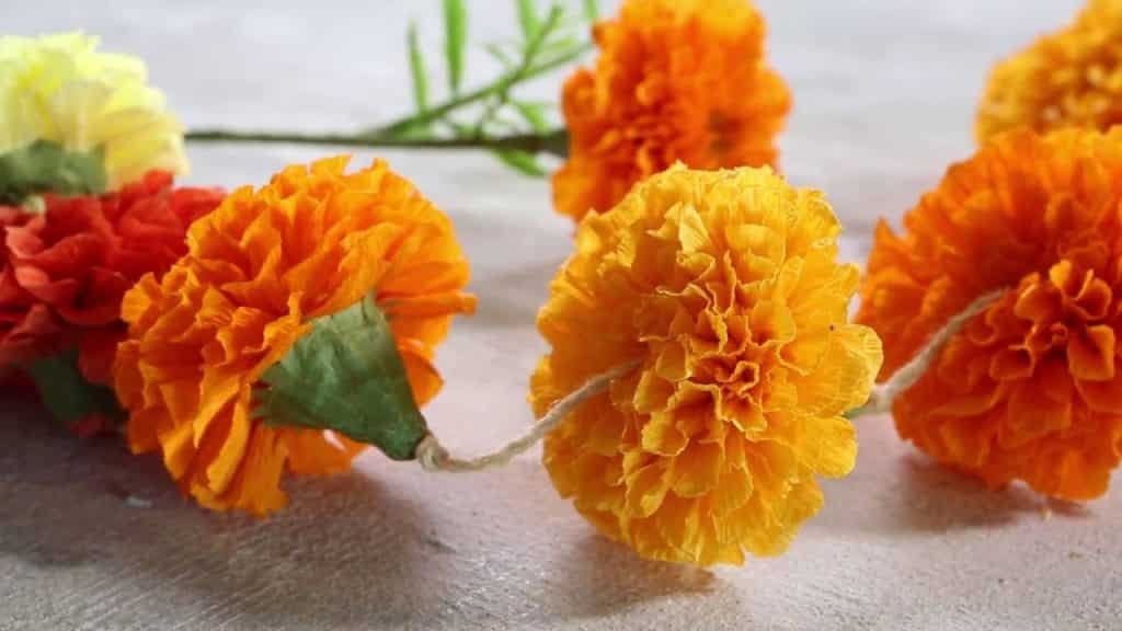 marigold paper flowers 1