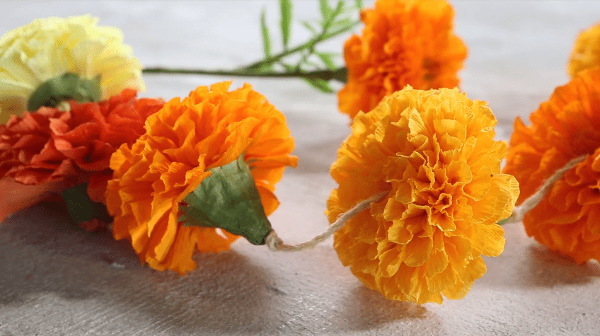 marigold paper flowers 11