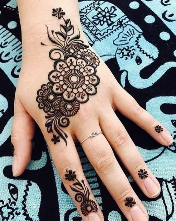 Back Hand Mehndi Designs 12