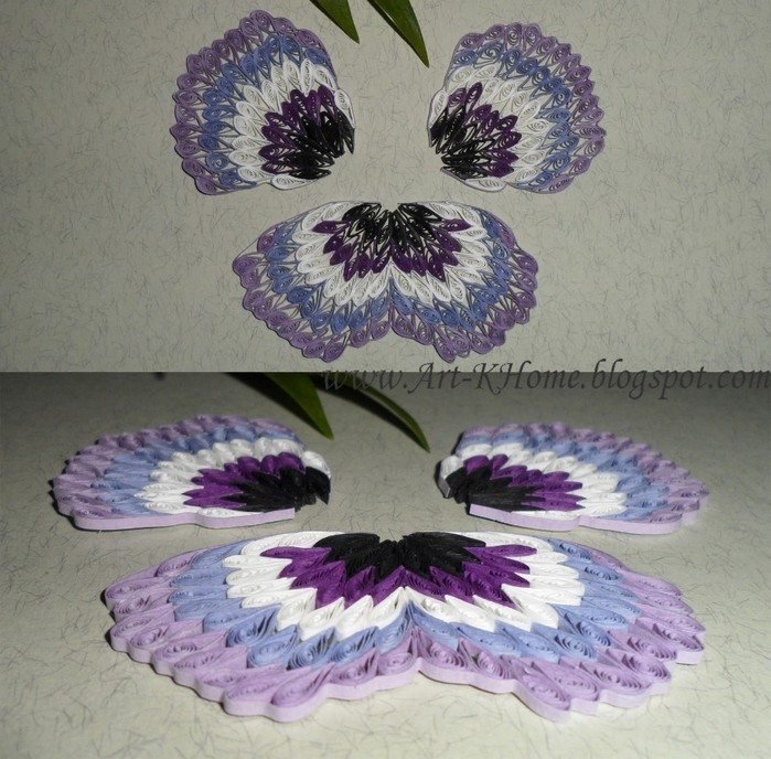 paper quilling pansy flower 4