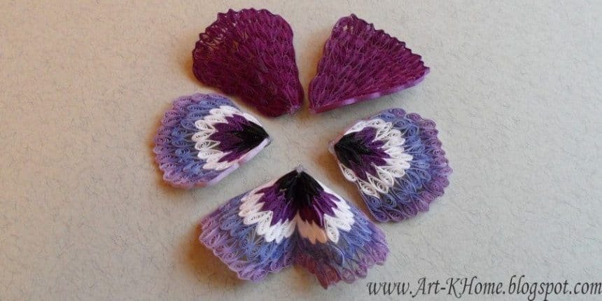 paper quilling pansy flower 7