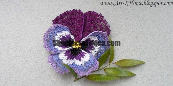 paper quilling pansy flower a1