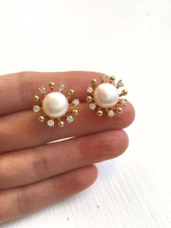 pearl simple earrings 11