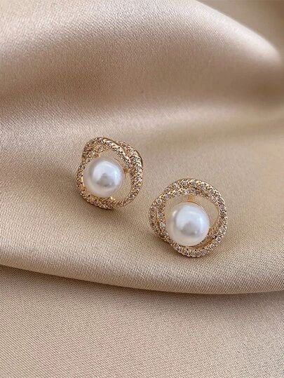pearl simple earrings 14