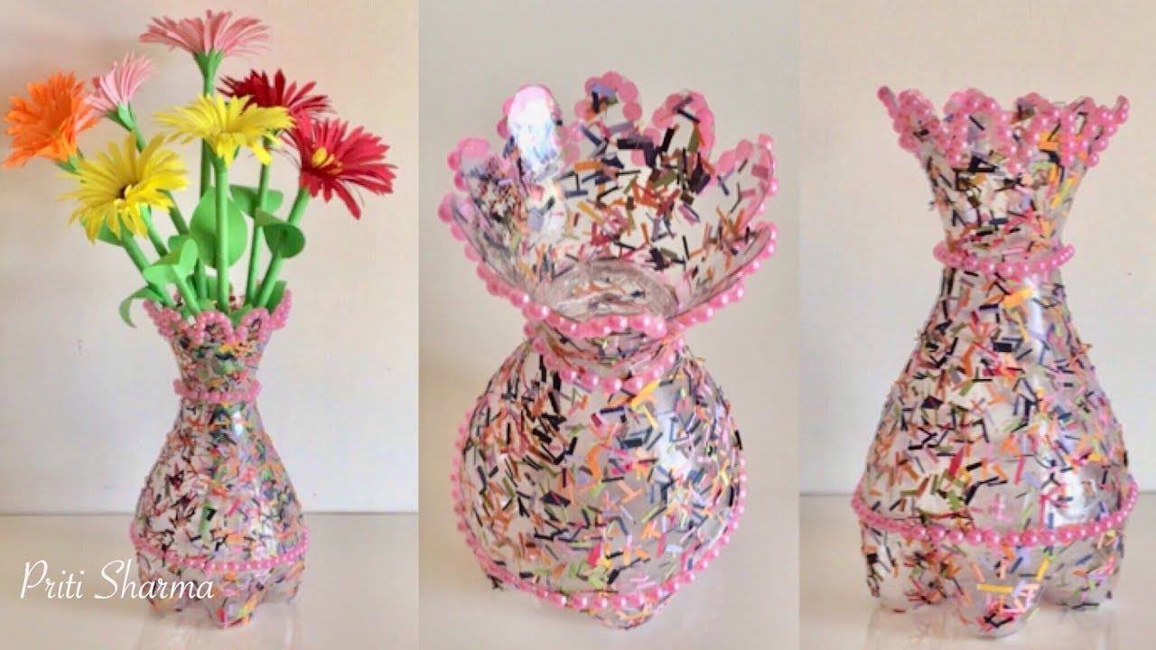 plastic bottle flower vase 1