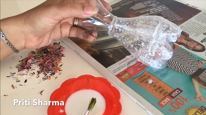 plastic bottle flower vase 9