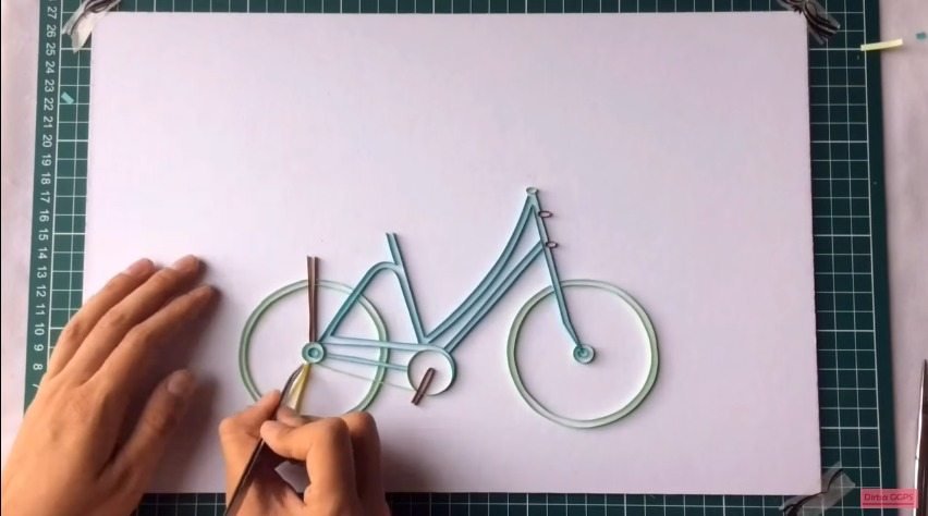 Quilling Bicycle with Flowers 4