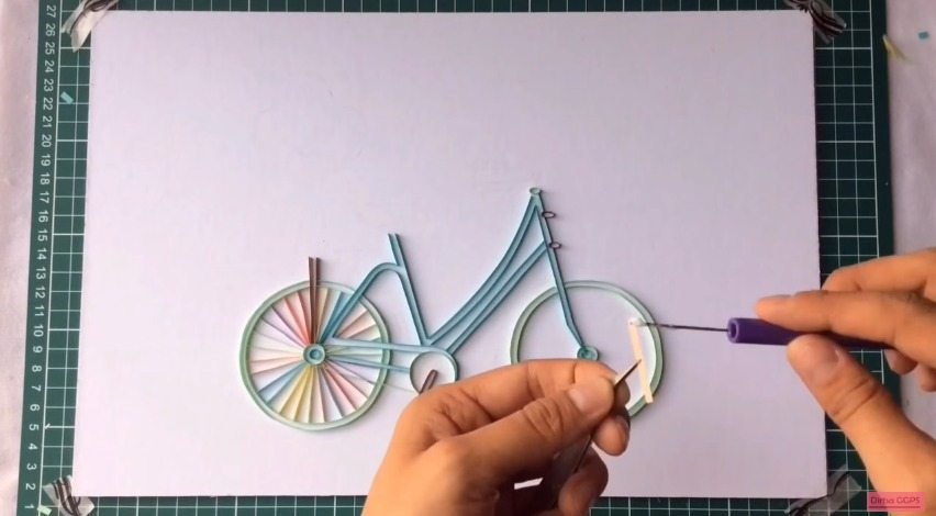 Quilling Bicycle with Flowers 5