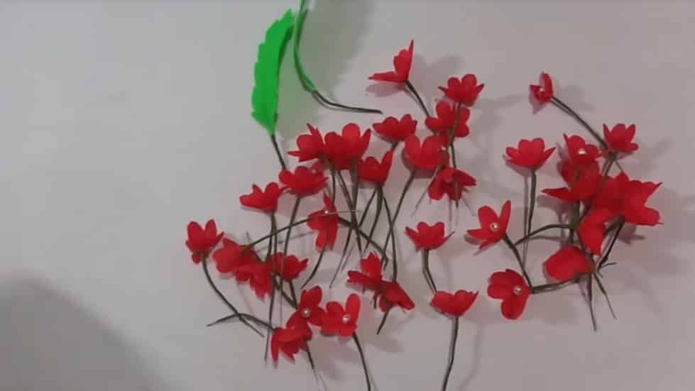 Red Flower Bunches making 17
