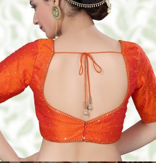 saree blouse back neck designs 11