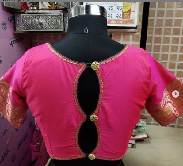 saree blouse back neck designs 6