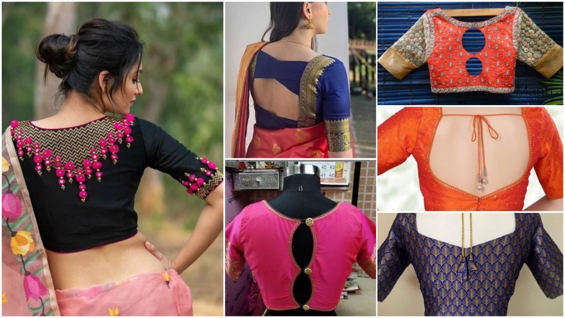 saree blouse back neck designs a1