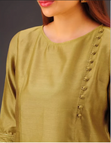 Trendy Button Neck and Sleeves Design 24