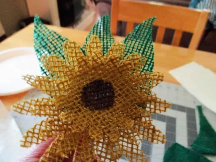 Burlap Sunflower 1