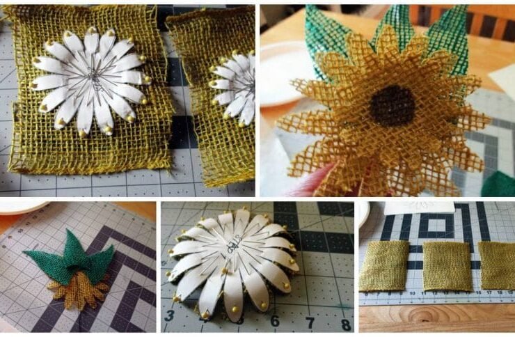 Burlap Sunflower