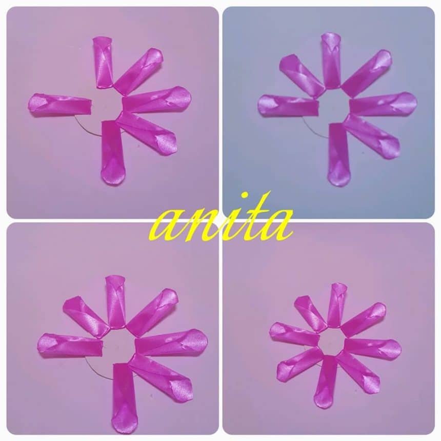 Dahlia flower making 8