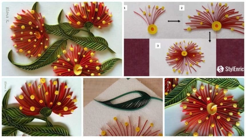 Eucalyptus Flower from Quilling a1