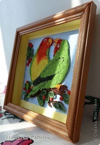 Lovebirds from quilling 2