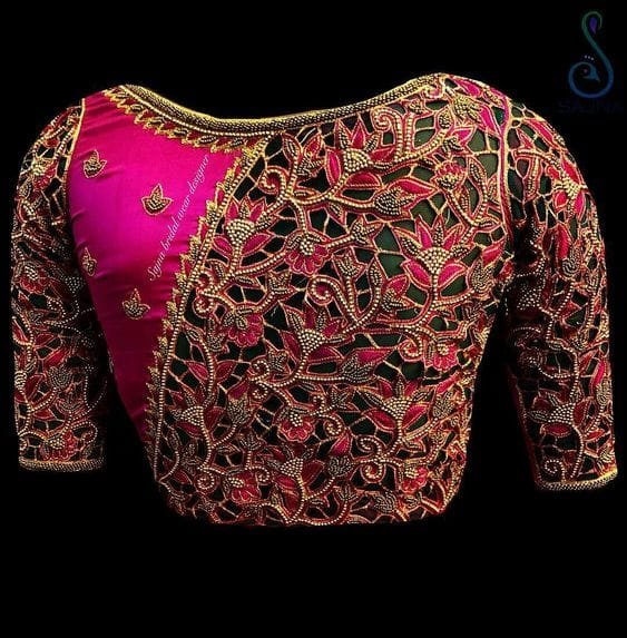 blouse designs for silk sarees 13