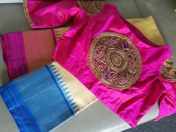 blouse designs for silk sarees 7