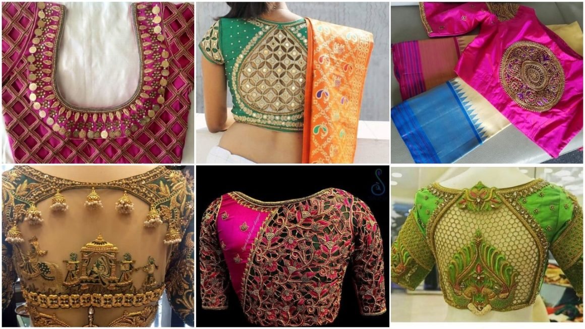 blouse designs for silk sarees a1
