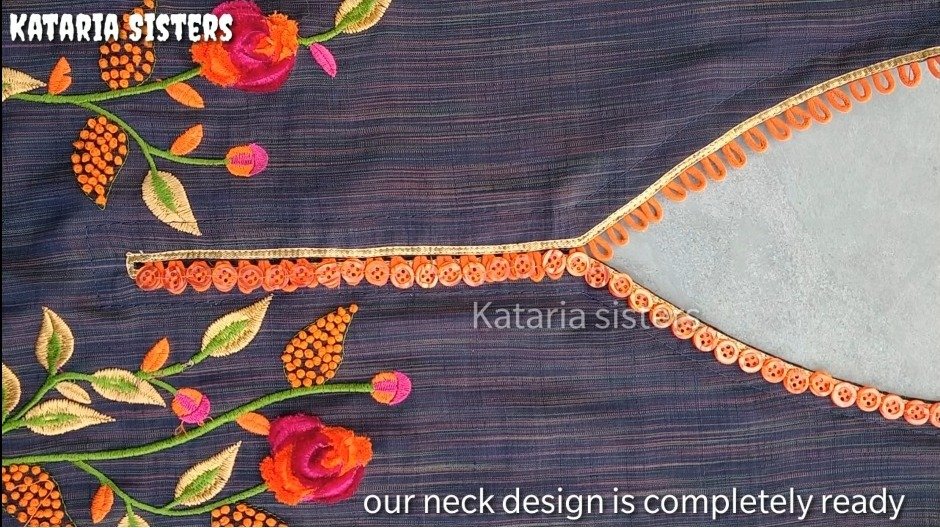 button loops neck design 25