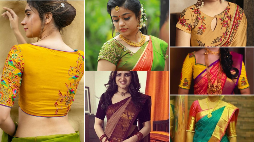 designer saree blouse a1