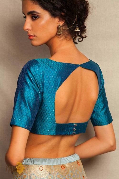 latest back neck blouse designs 4