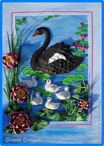 quilling little swans 2