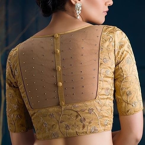 saree blouse neck design 12