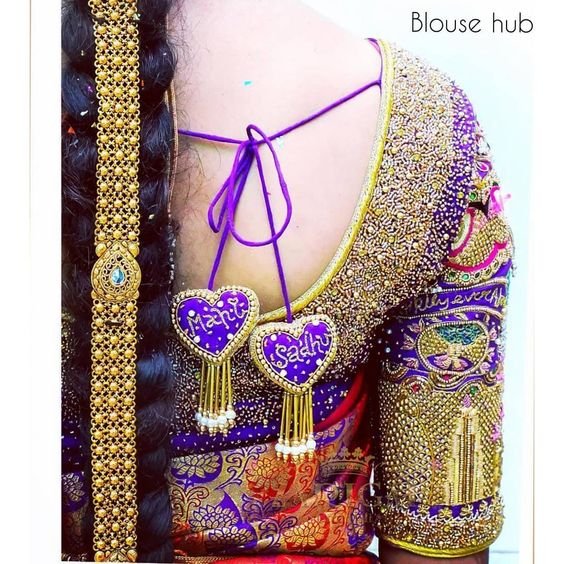 saree blouse neck design 2