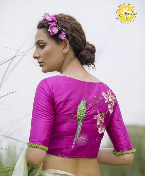 saree blouse neck design 4 1